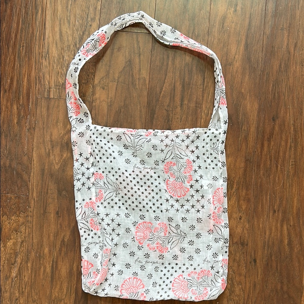 Free People Patchwork Pink and Gray Shoulder Bag